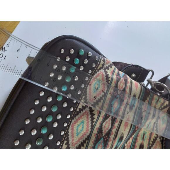 Montana West Purse Southwest Design Beaded Concealed Weapon Zip Pocket - Picture 9 of 11